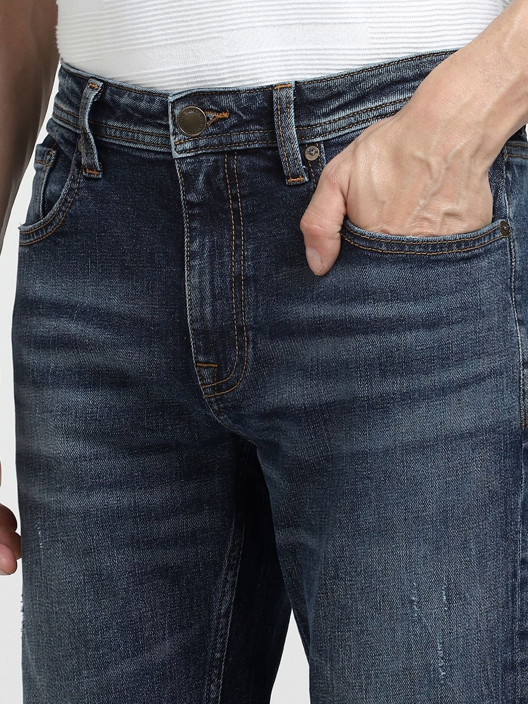 Dark Blue Low Rise Tim Anti Fit Jeans - Image 5