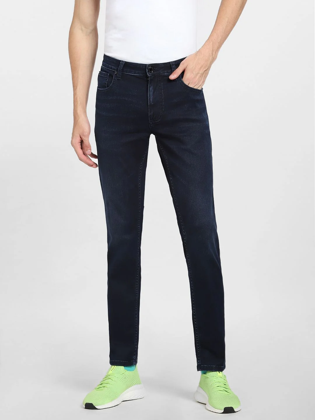 Dark Blue Low Rise Ben Skinny Jeans - Image 2