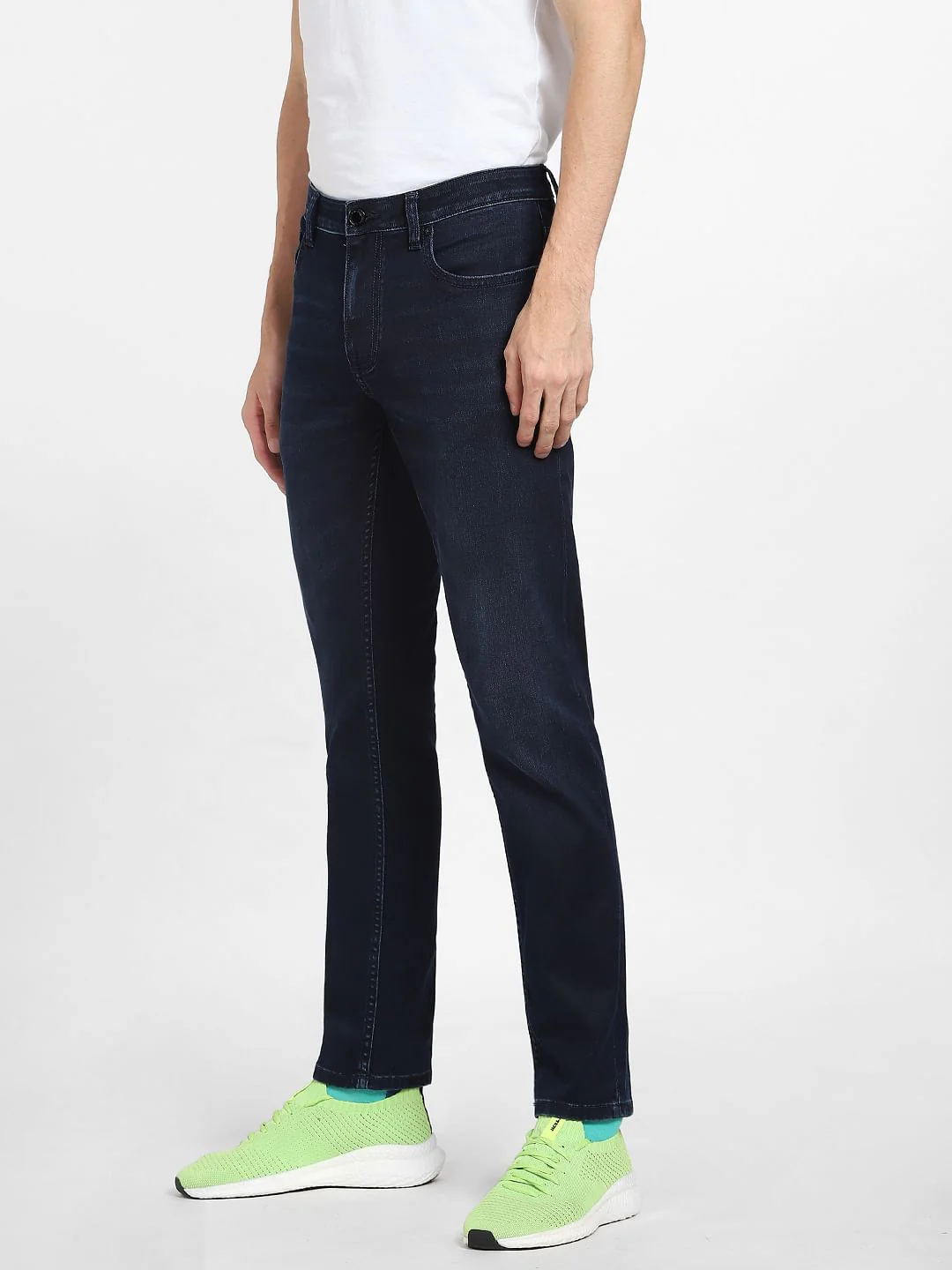 Dark Blue Low Rise Ben Skinny Jeans - Image 3