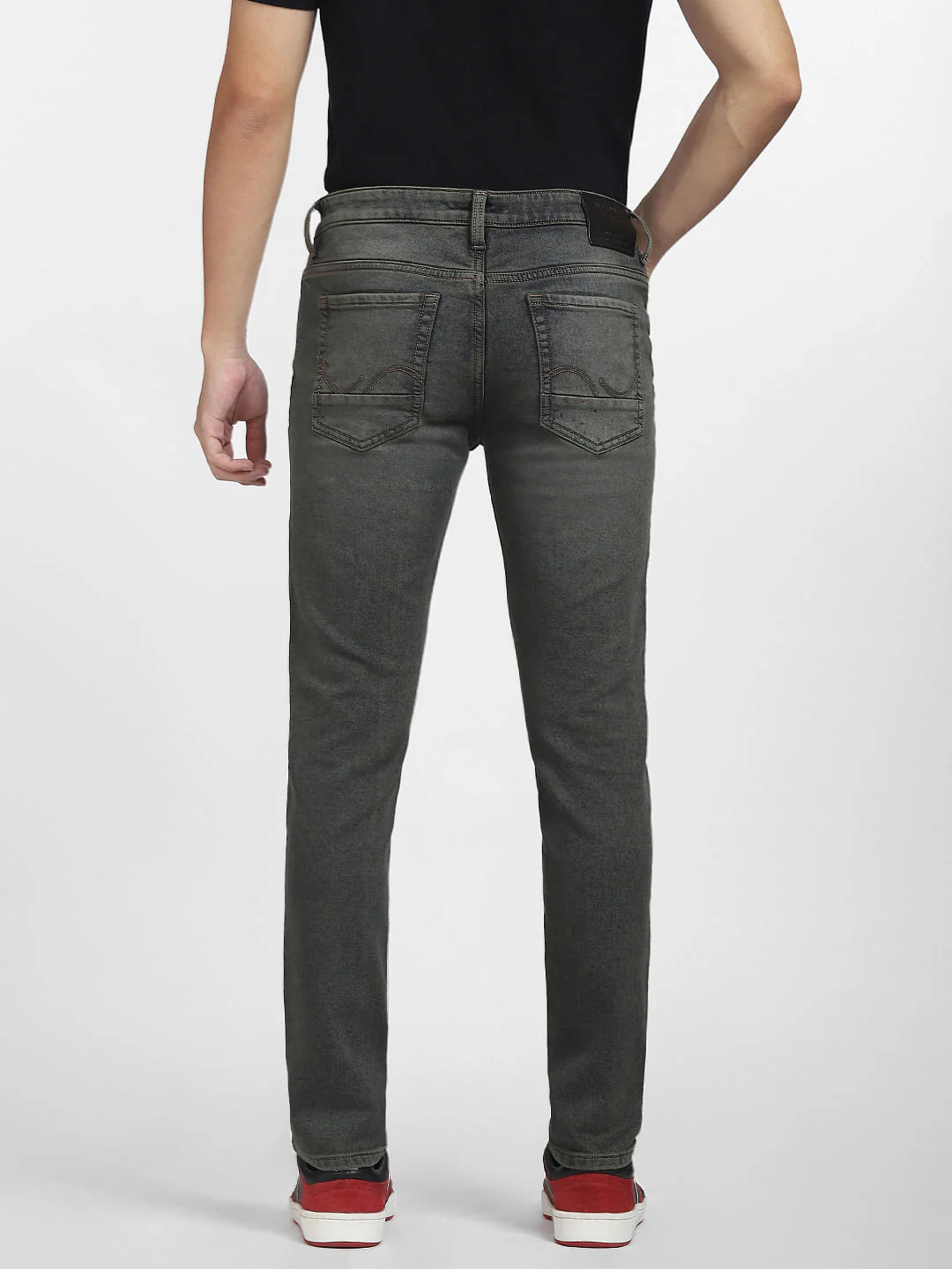 Dark Blue Low Rise Distressed Glenn Slim Jeans - Image 4