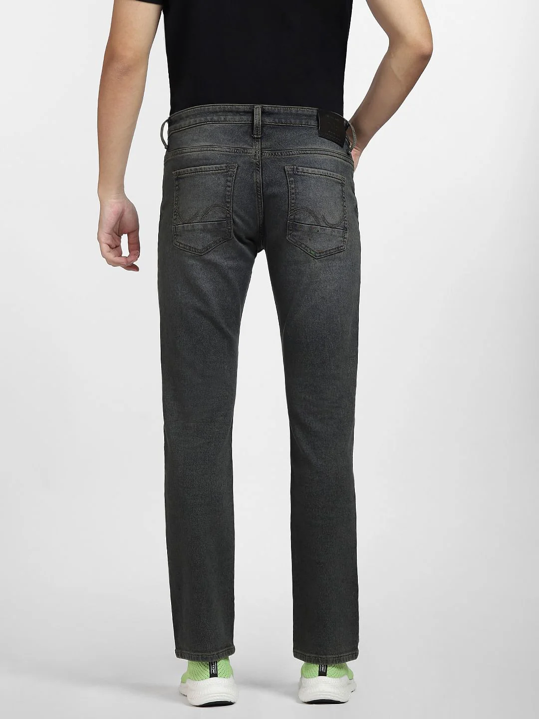 Dark Blue Mid Rise Distressed Regular Fit Jeans - Image 4