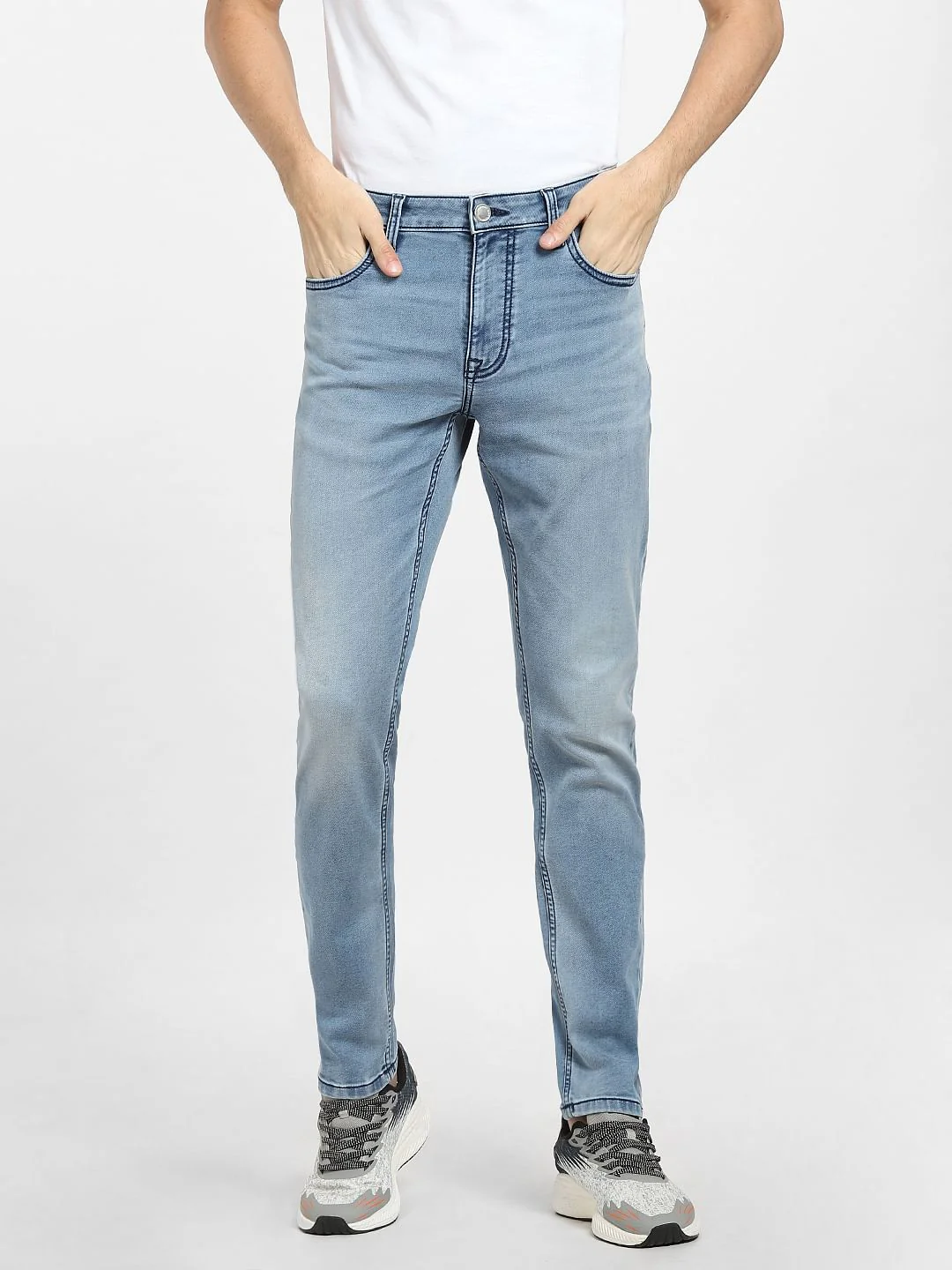 Light Blue Low Rise Glenn Slim Jeans - Image 2