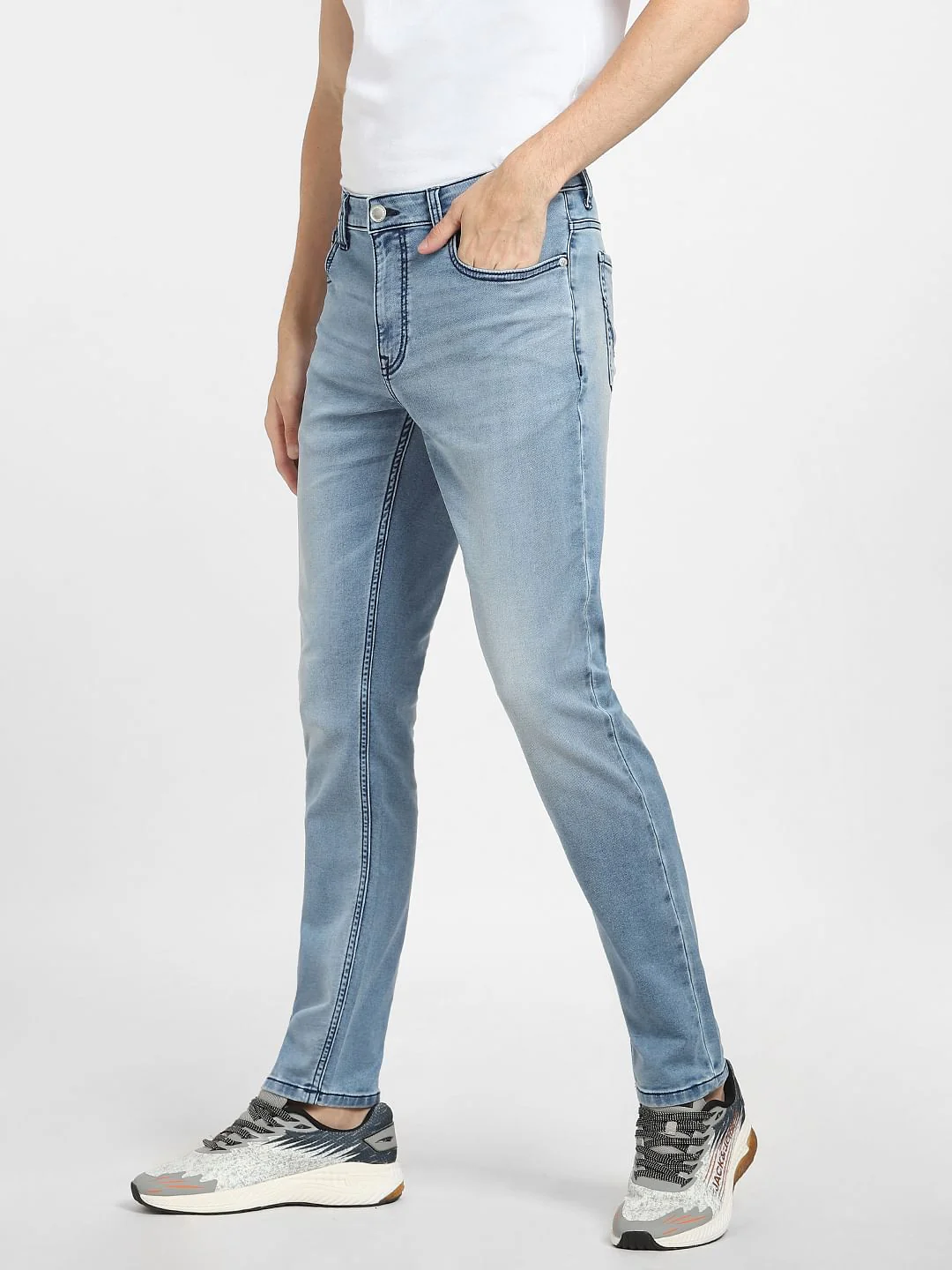Light Blue Low Rise Glenn Slim Jeans - Image 3
