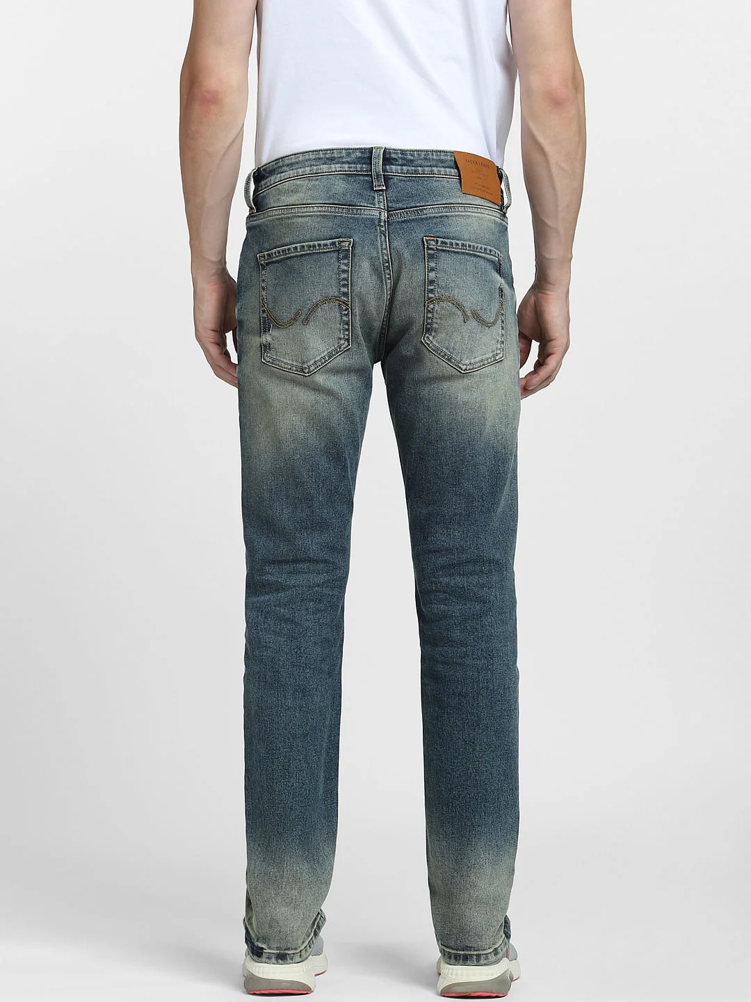 Blue Low Rise Distressed Tim Anti Fit Jeans - Image 4
