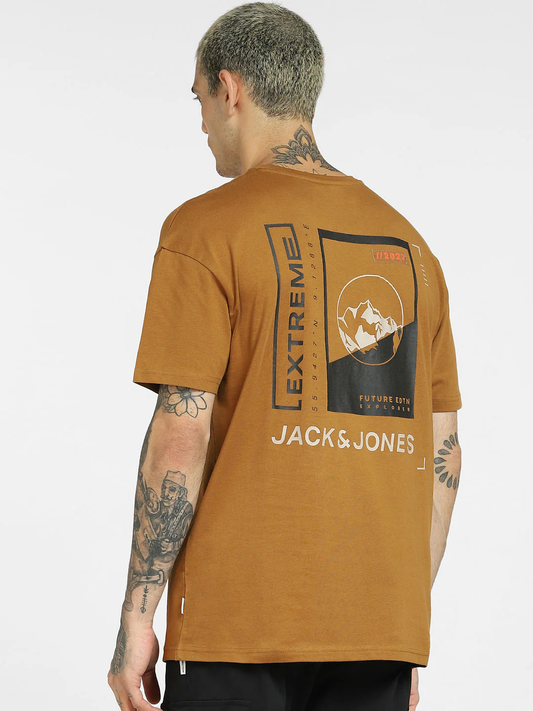 Brown Logo Print Crew Neck T-shirt - Image 4