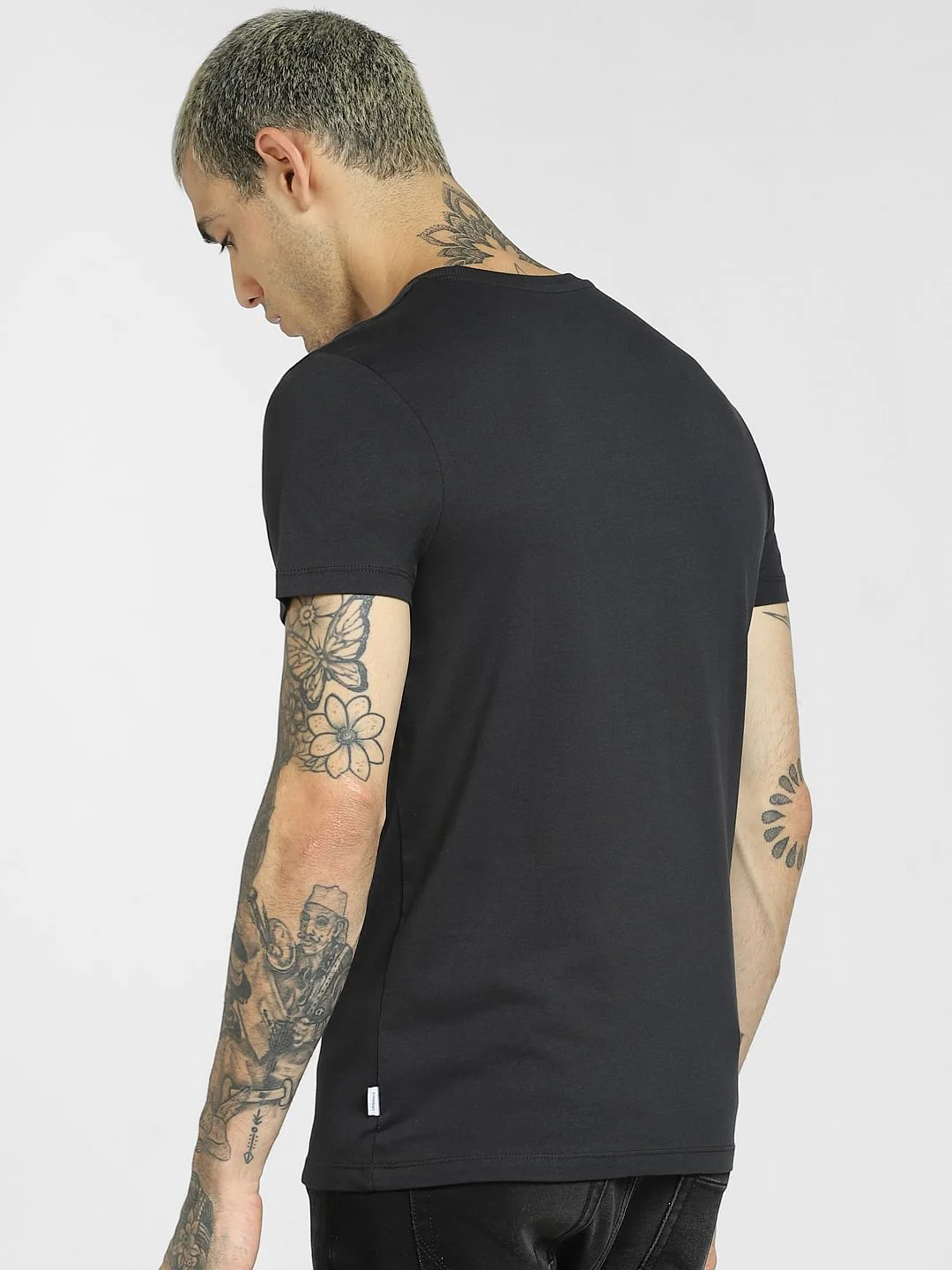 Black Graphic Print Crew Neck T-shirt - Image 4
