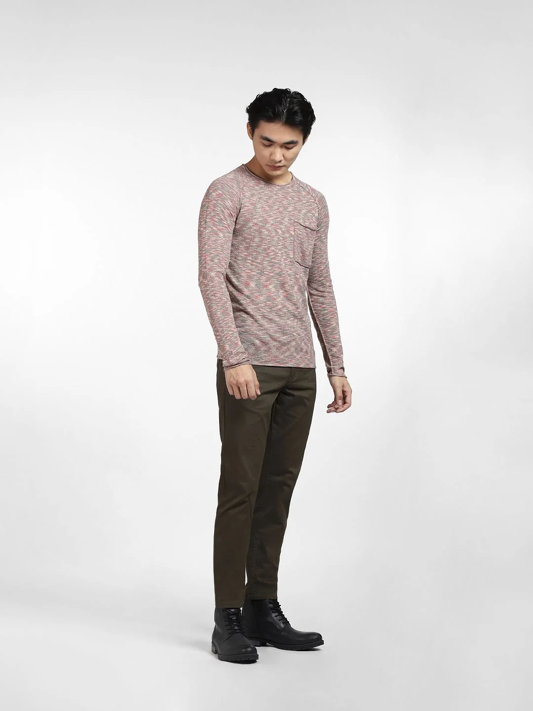 Brown Printed Knit T-shirt - Image 6