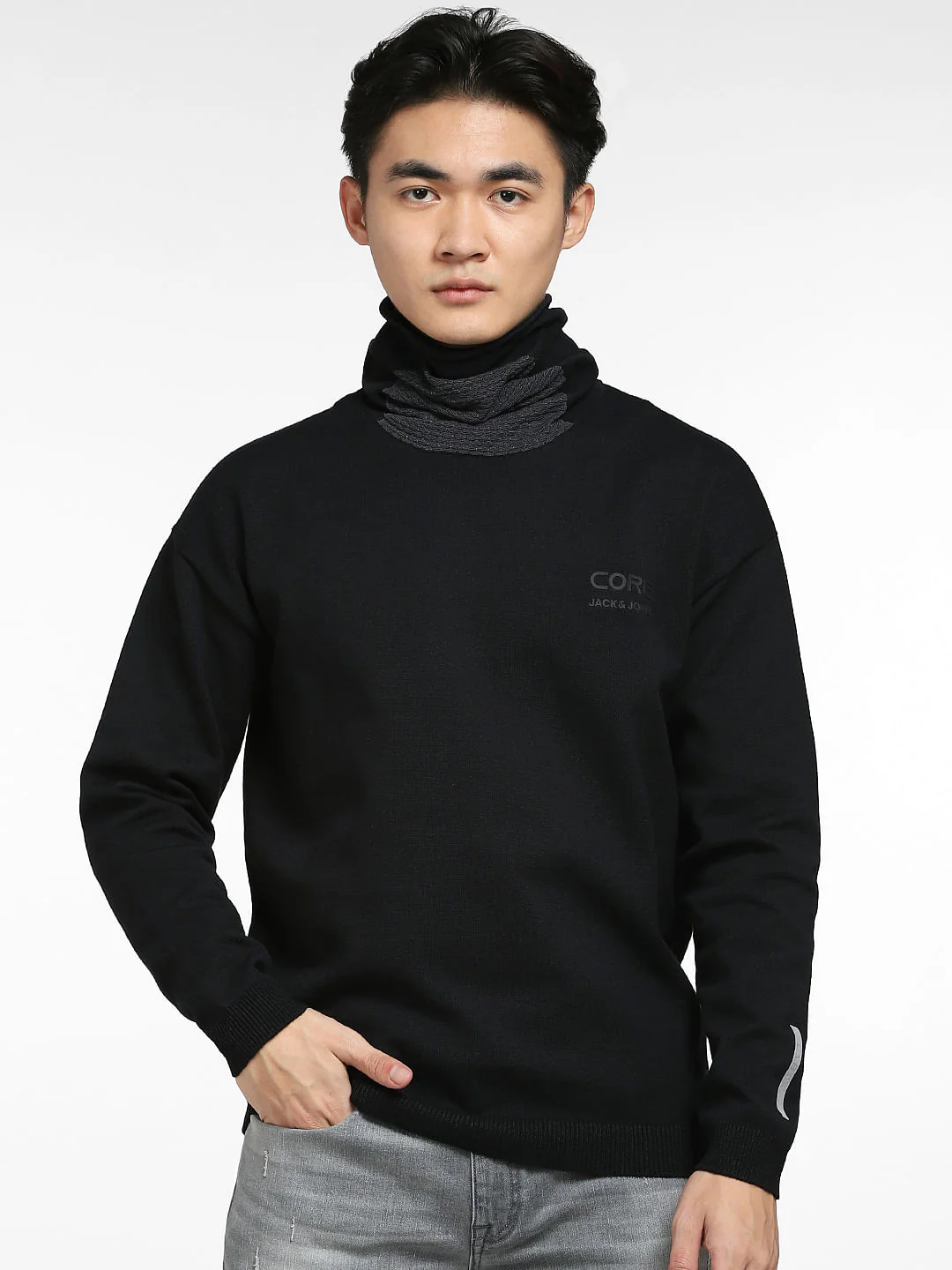 Black High Neck Pullover - Image 2