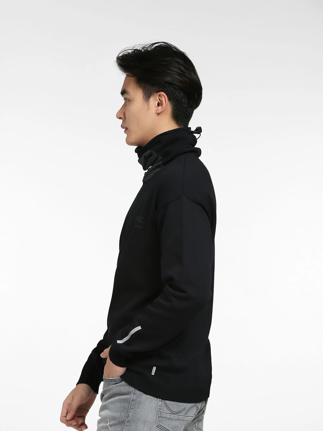 Black High Neck Pullover - Image 3