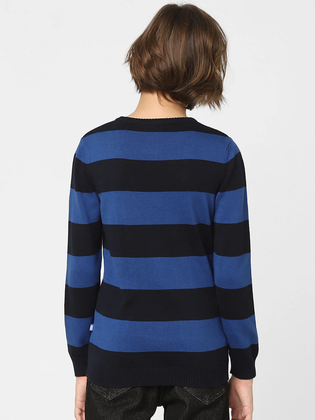 Boys Blue Striped Pullover - Image 4