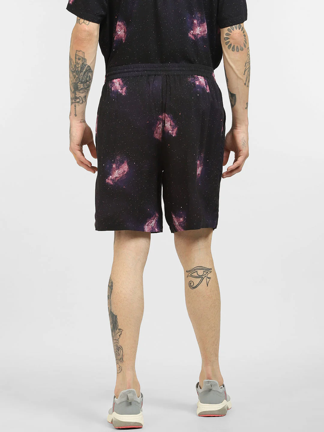 Black Galaxy Print Co-ord Shorts - Image 4