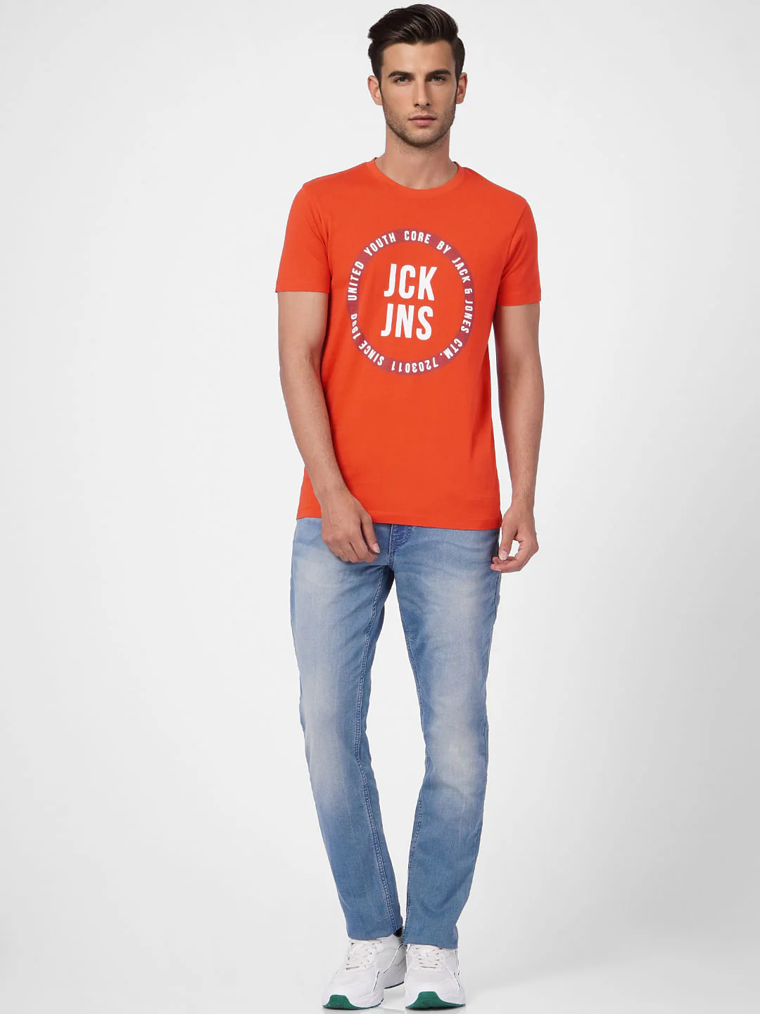 Red Graphic Print Crew Neck T-shirt - Image 6