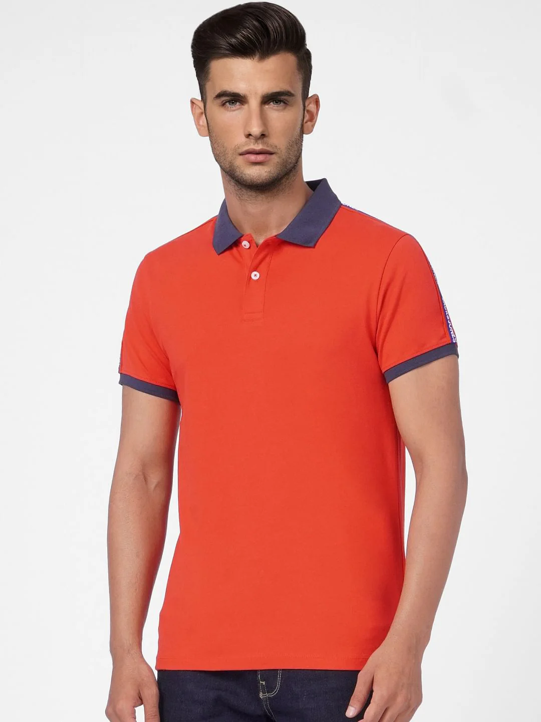 Red Polo Neck T-shirt - Image 2