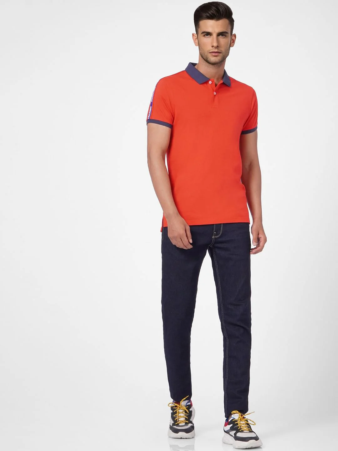 Red Polo Neck T-shirt - Image 5
