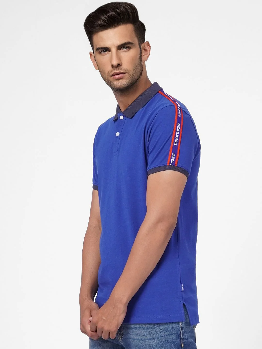 Blue Polo Neck T-shirt - Image 3