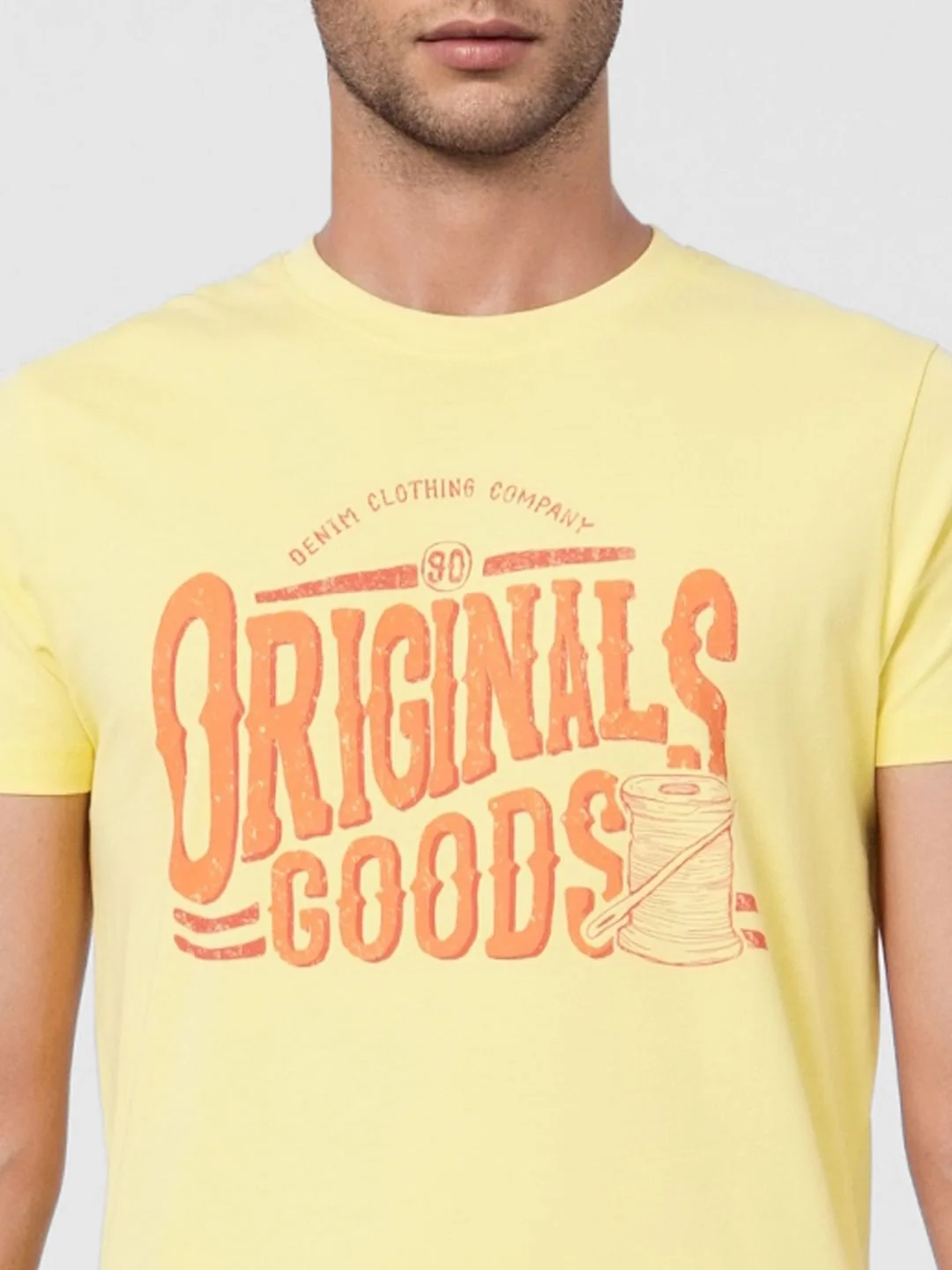 Yellow Graphic Print Crew Neck T-shirt - Image 5