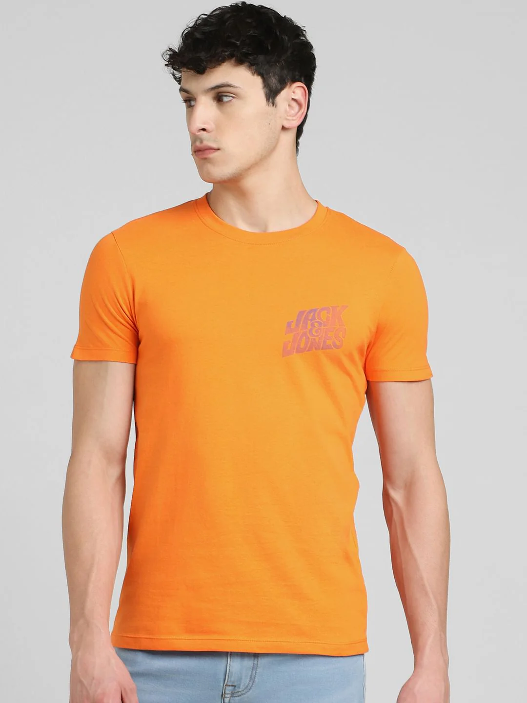Orange Crew Neck T-shirt - Image 2