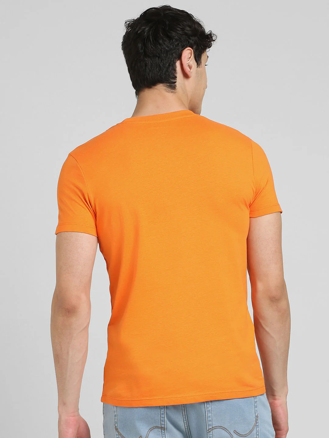 Orange Crew Neck T-shirt - Image 4