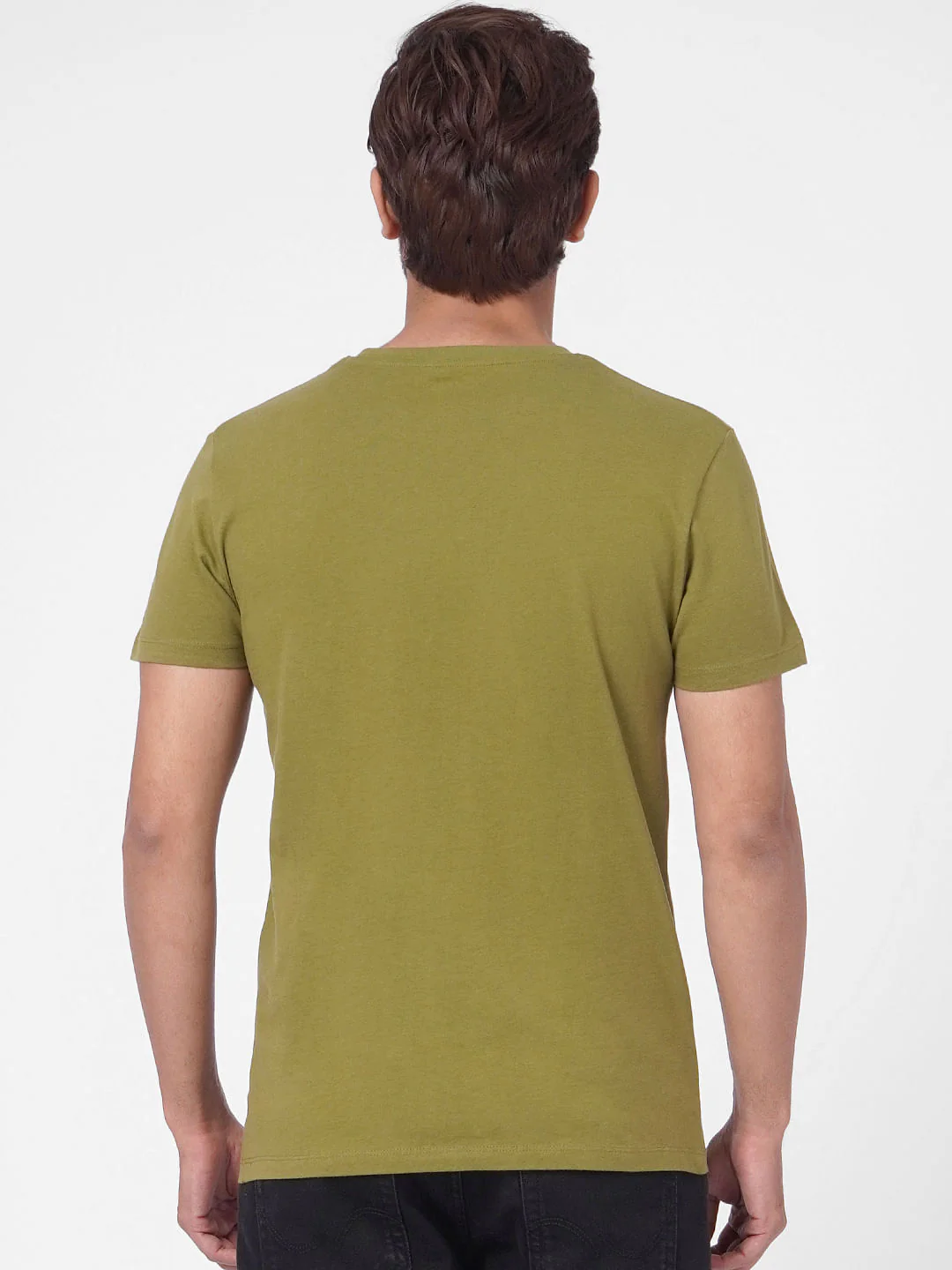 Green Graphic Print Crew Neck T-shirt - Image 4