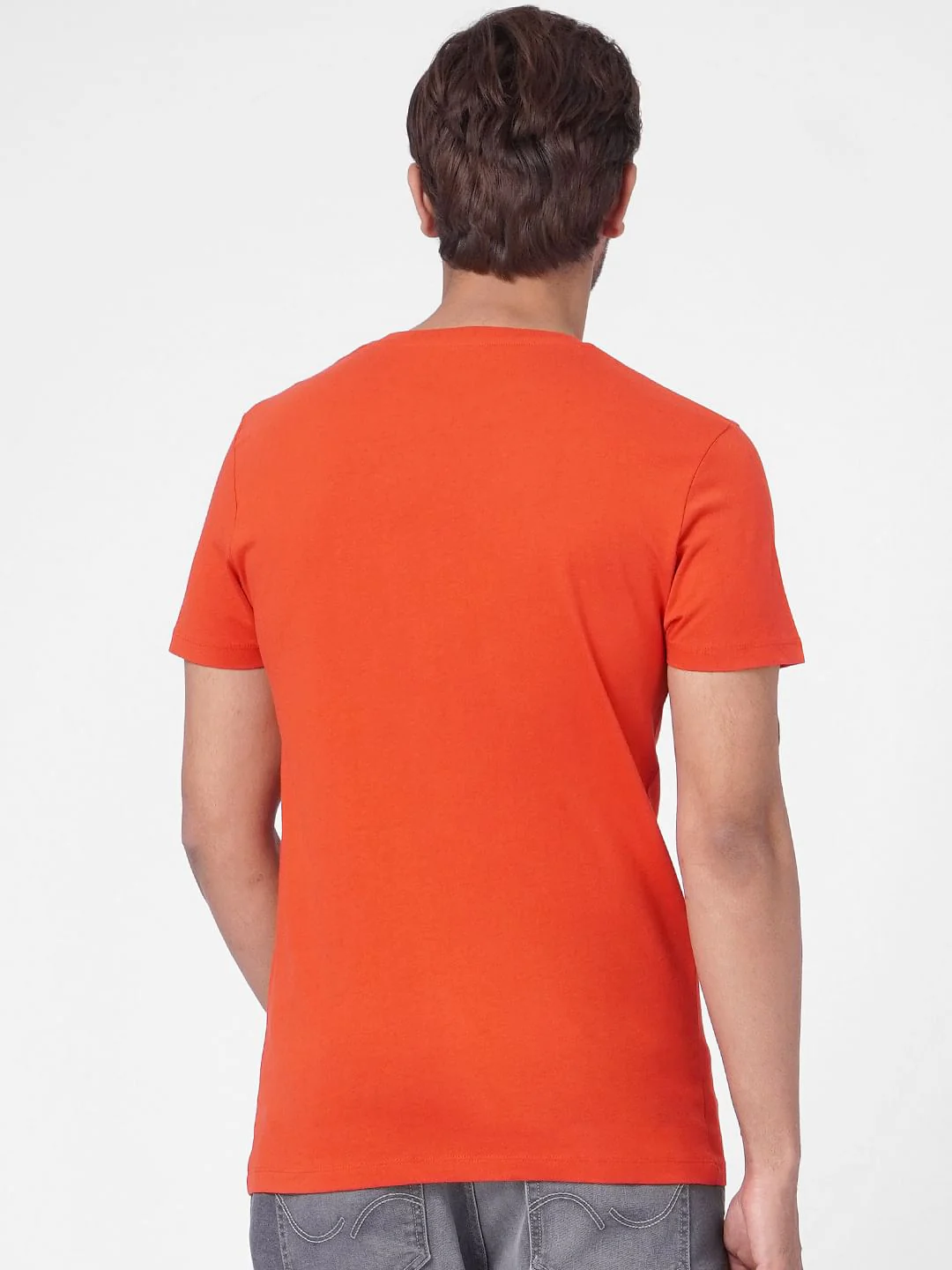 Red Graphic Print Crew Neck T-shirt - Image 4