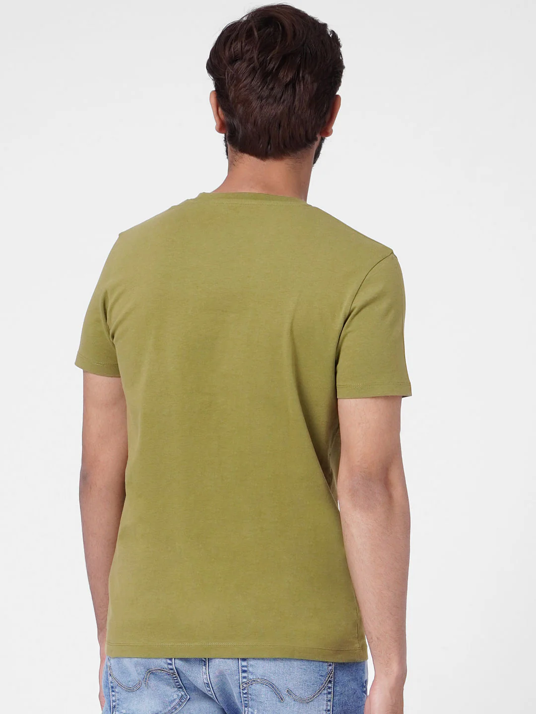 Green Logo Print Crew Neck T-shirt - Image 4