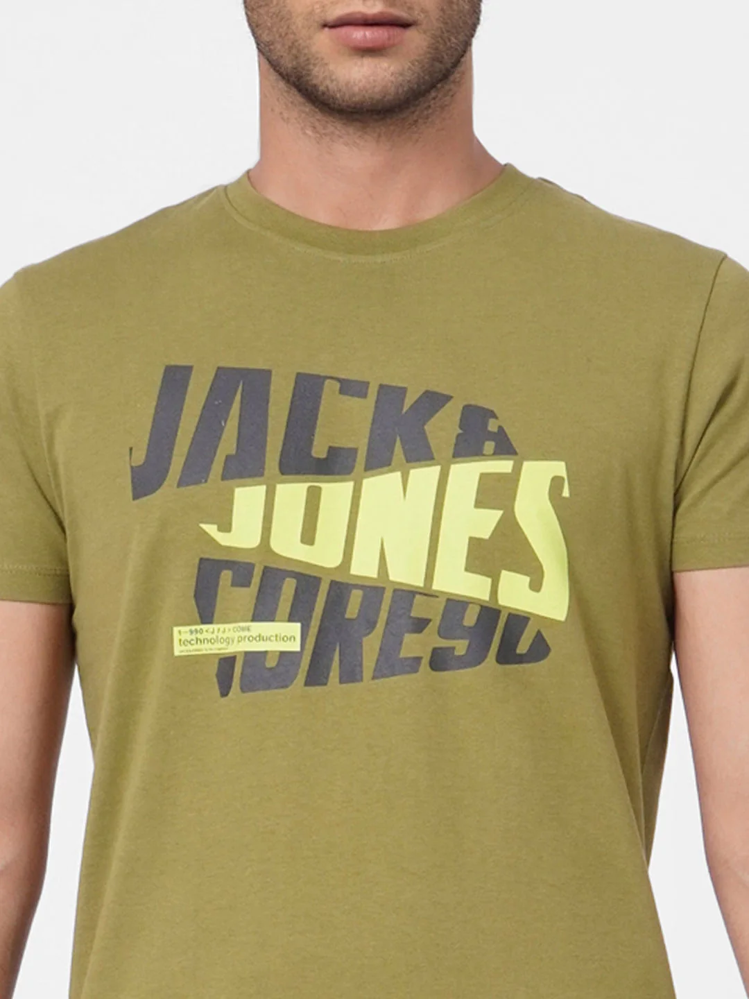 Green Logo Print Crew Neck T-shirt - Image 5