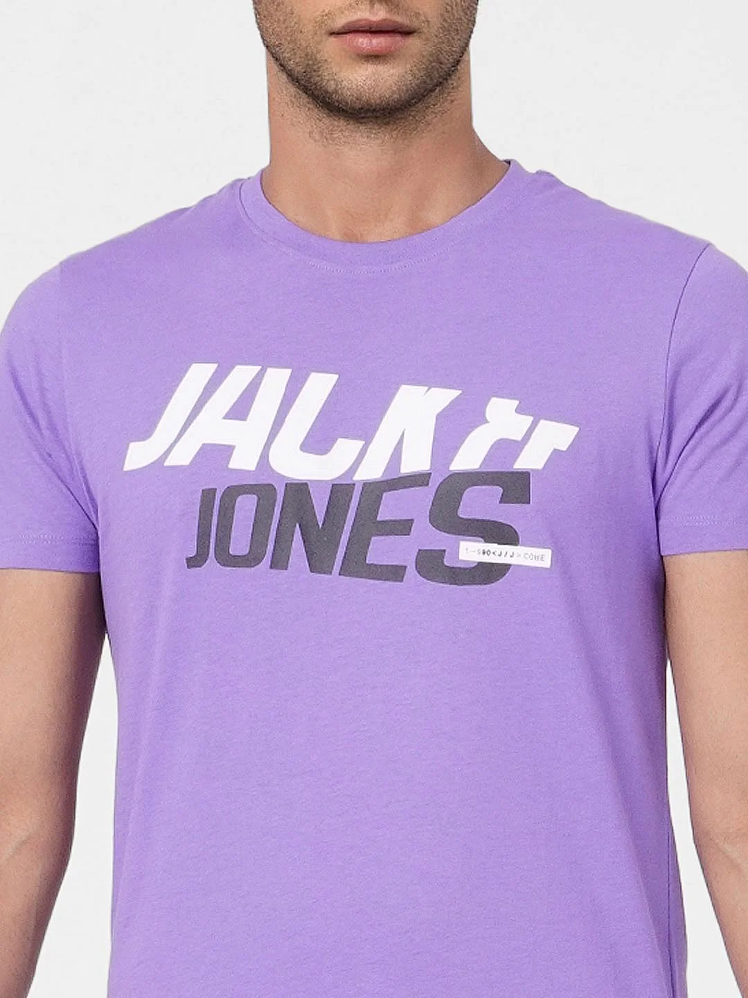 Purple Graphic Print Crew Neck T-shirt - Image 5