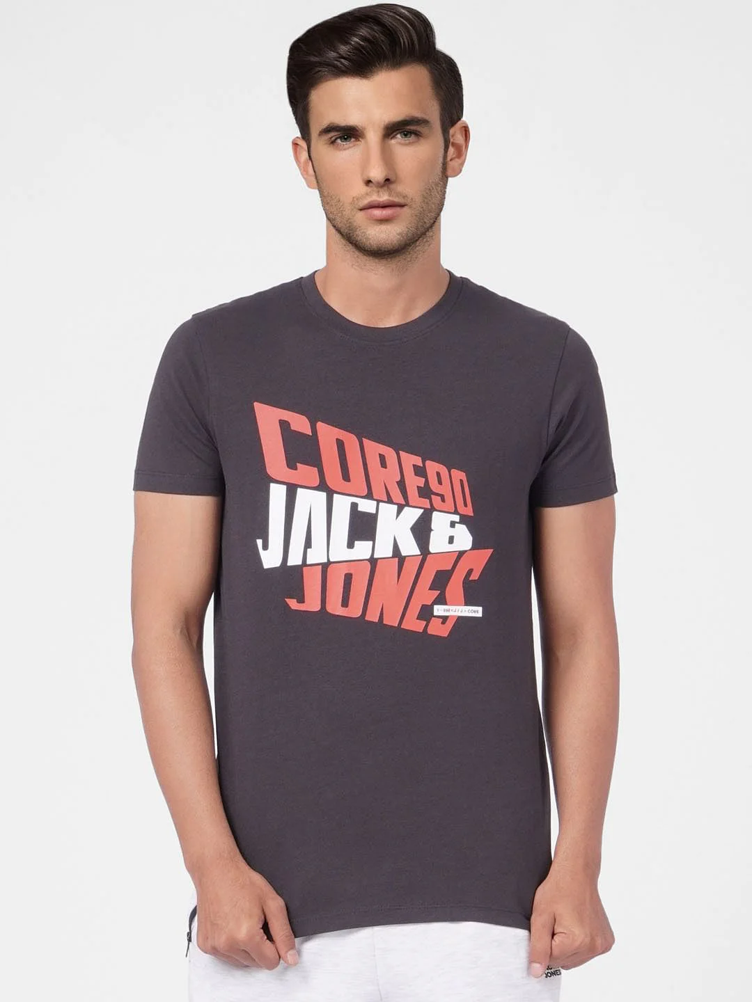 Black Graphic Print Crew Neck T-shirt - Image 2