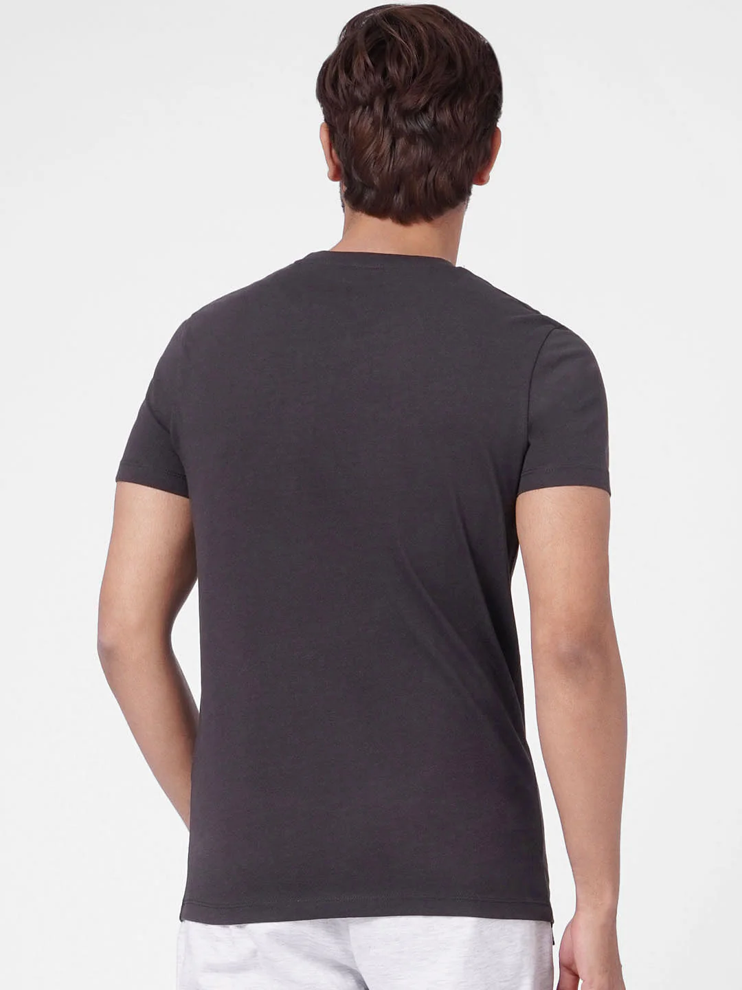 Black Graphic Print Crew Neck T-shirt - Image 4