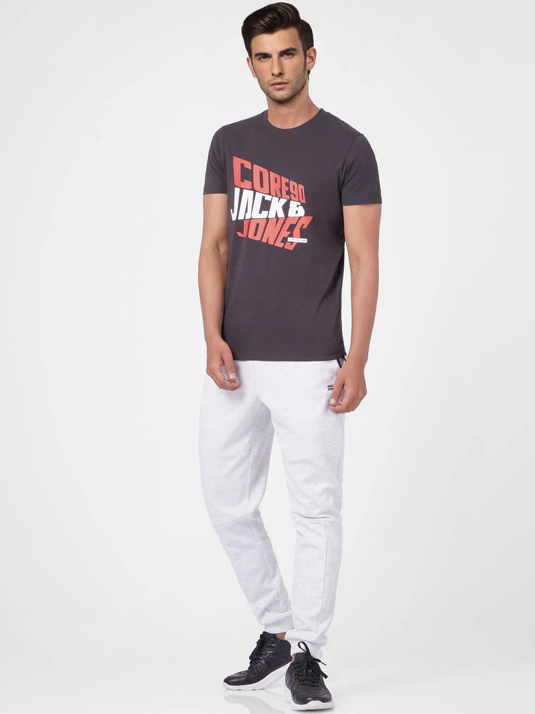 Black Graphic Print Crew Neck T-shirt - Image 6