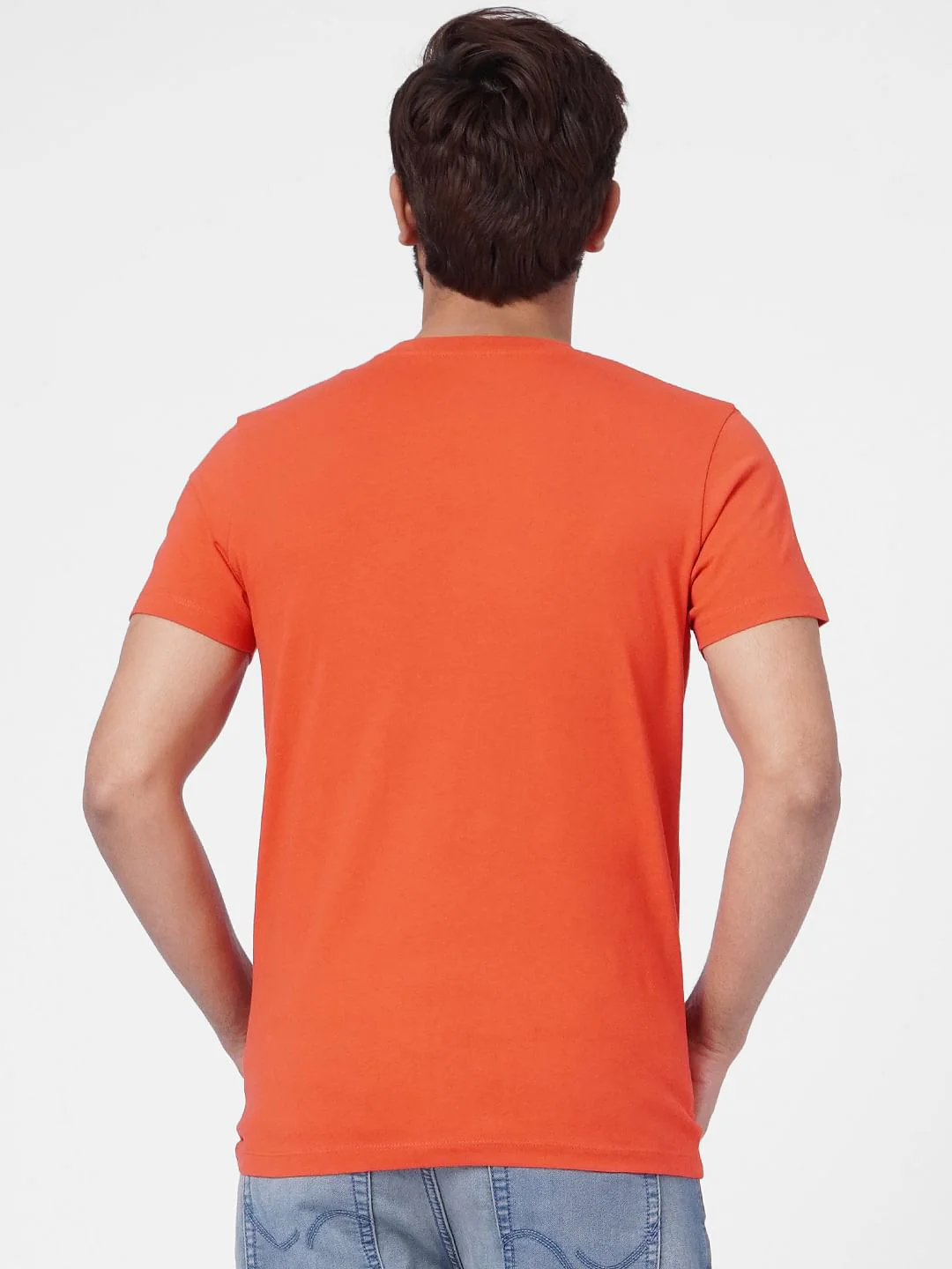 Red Graphic Print Crew Neck T-shirt - Image 4
