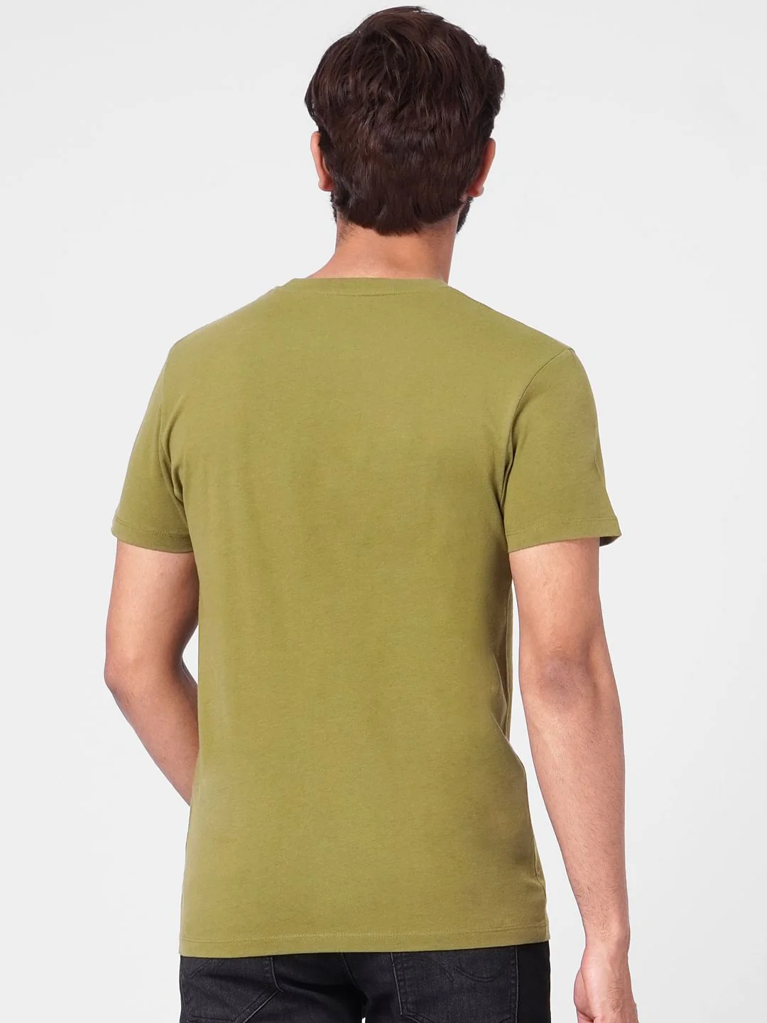 Green Graphic Print Crew Neck T-shirt - Image 4