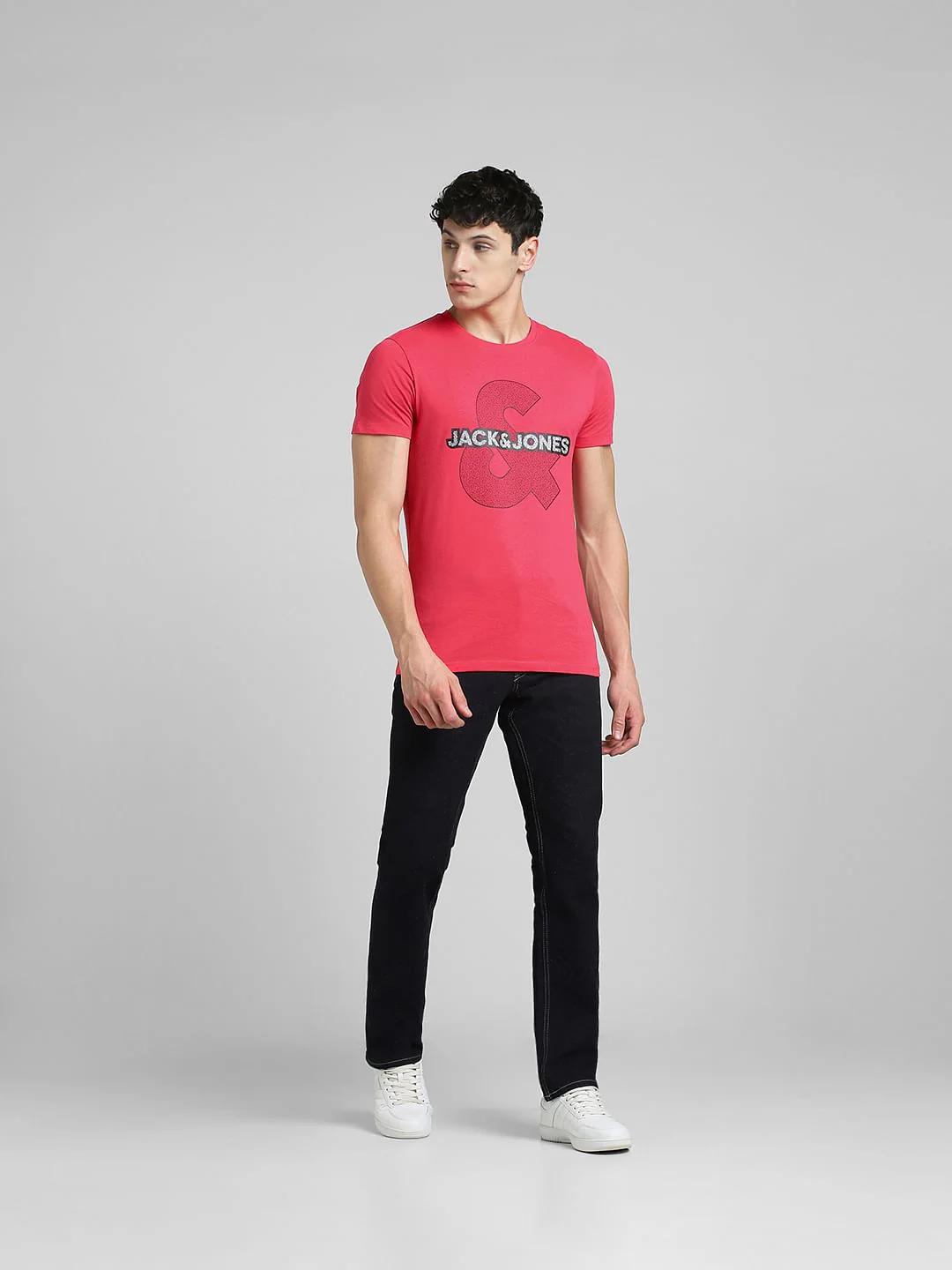 Pink Graphic Print Crew Neck T-shirt - Image 6