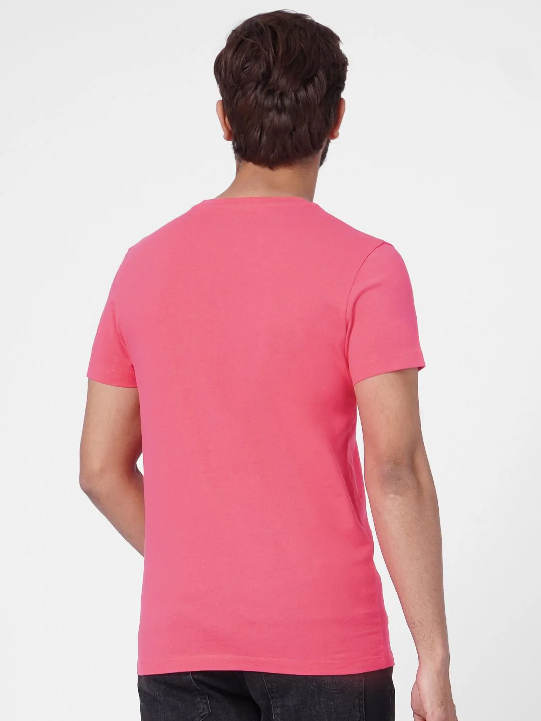 Pink Graphic Print Crew Neck T-shirt - Image 4