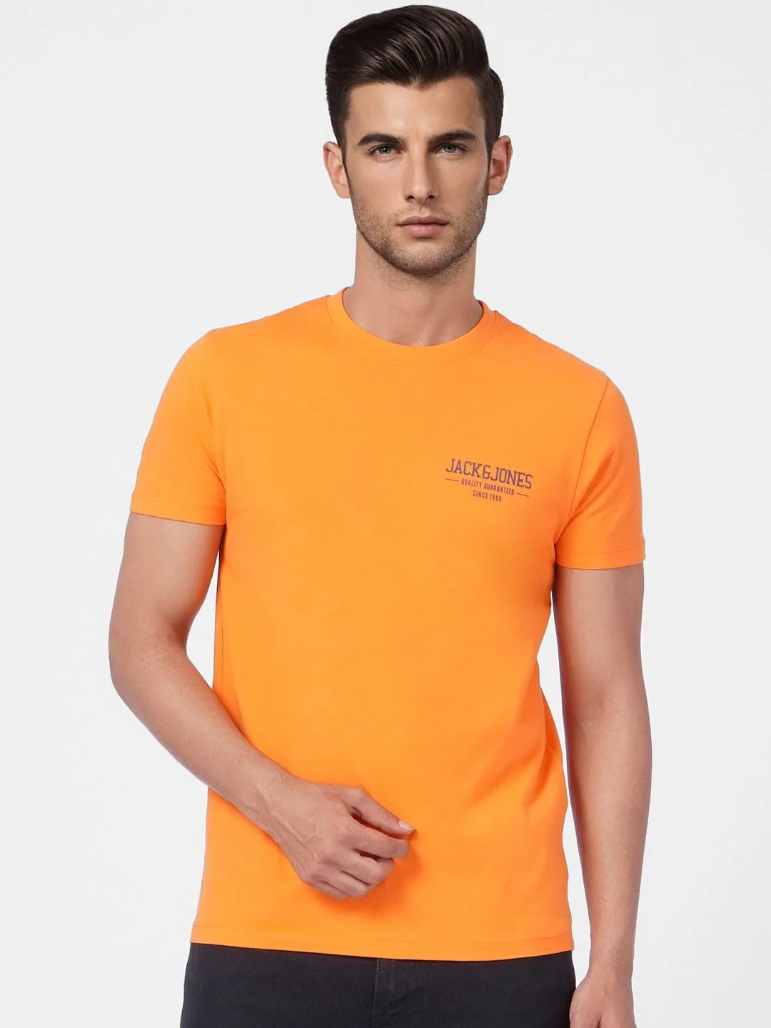 Orange Crew Neck T-shirt - Image 2