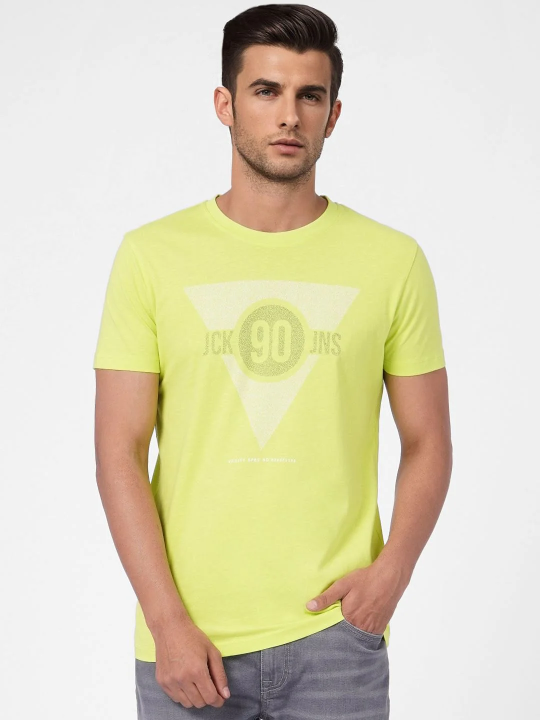 Lime Green Green Graphic Print T-shirt - Image 2