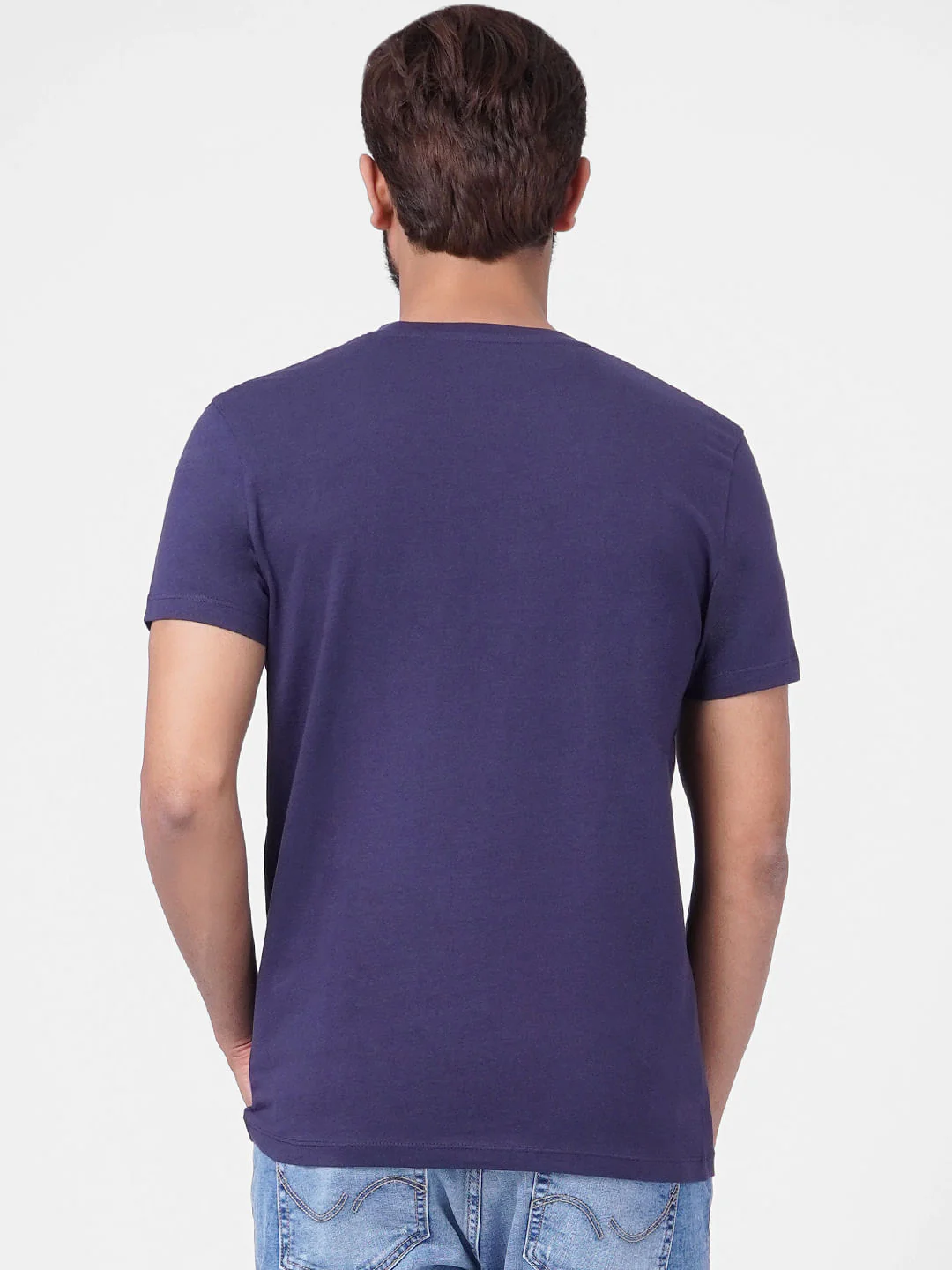 Blue Graphic Crew Neck T-shirt - Image 4