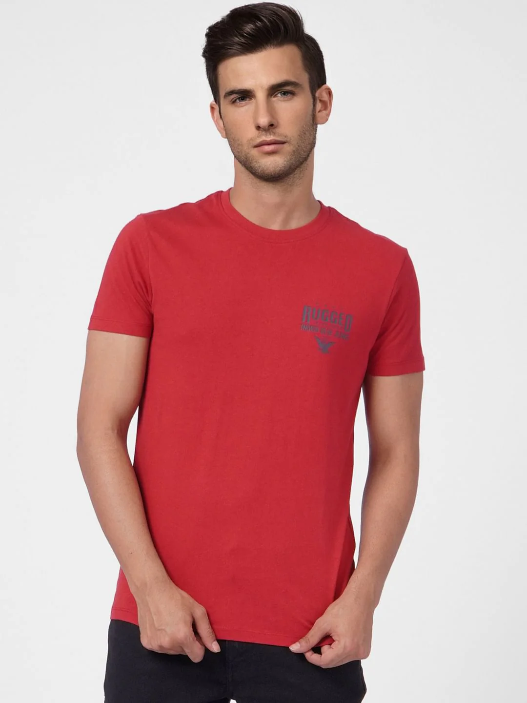 Red Crew Neck T-shirt - Image 2