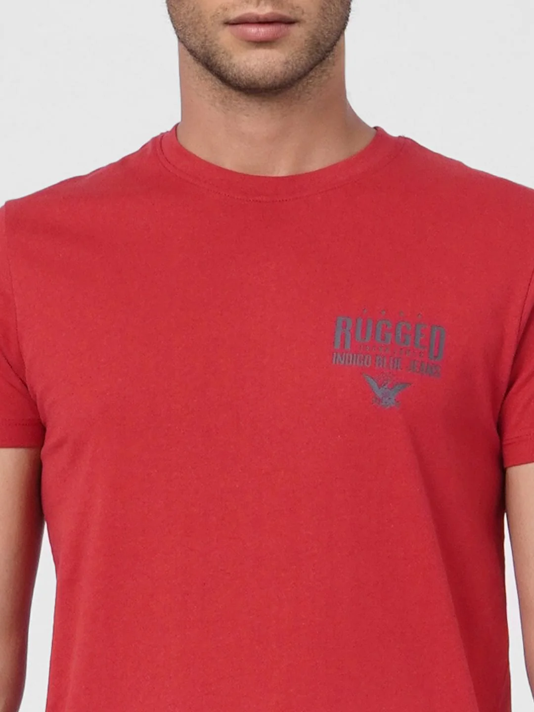 Red Crew Neck T-shirt - Image 5
