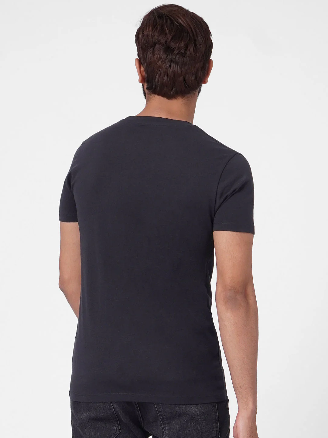 Black Graphic Print Crew Neck T-shirt - Image 4