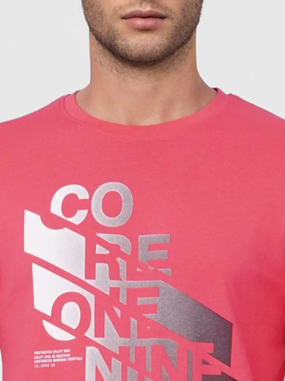 Pink Graphic Print Crew Neck T-shirt - Image 5