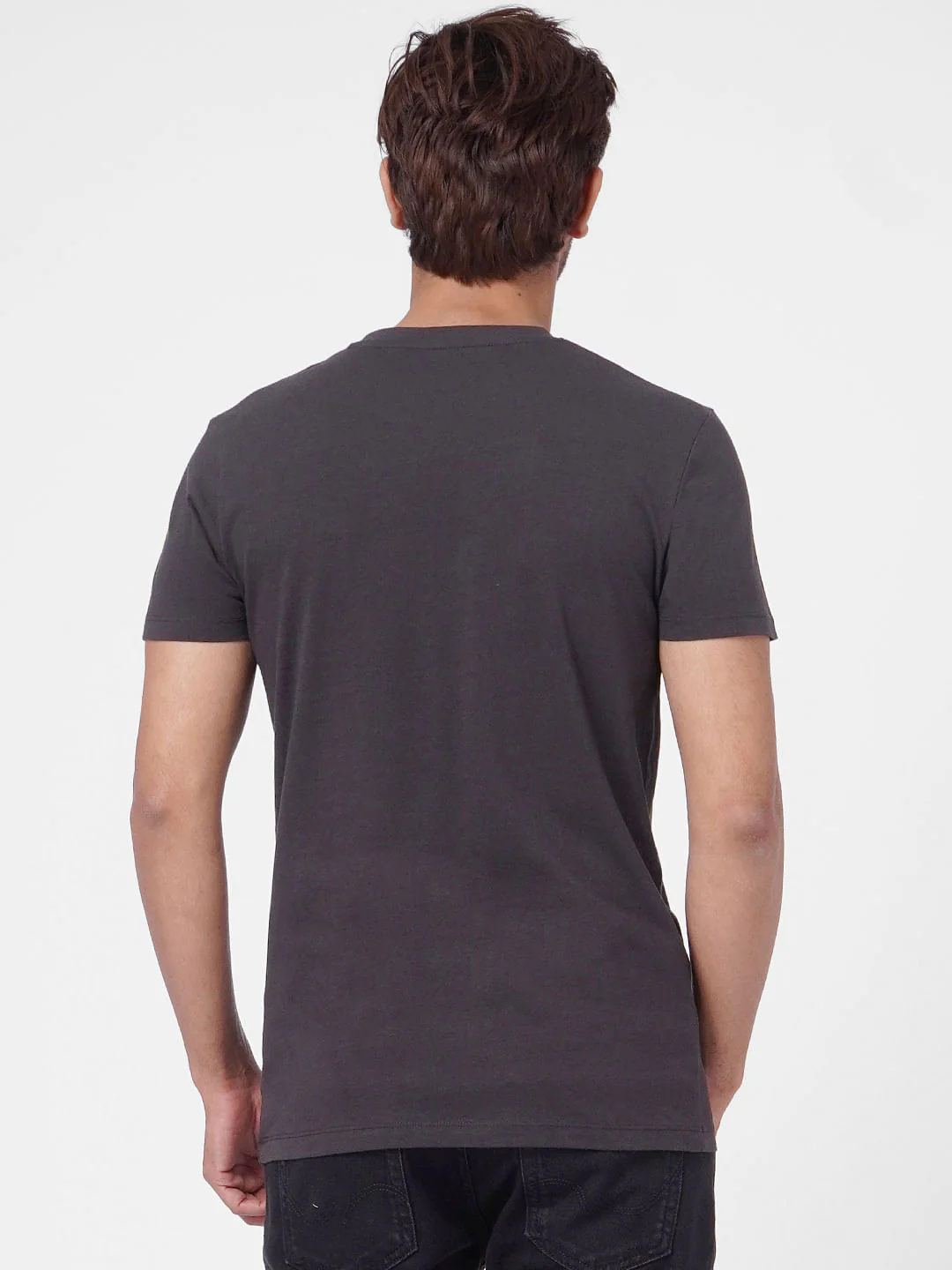 Black Graphic Print Crew Neck T-shirt - Image 4