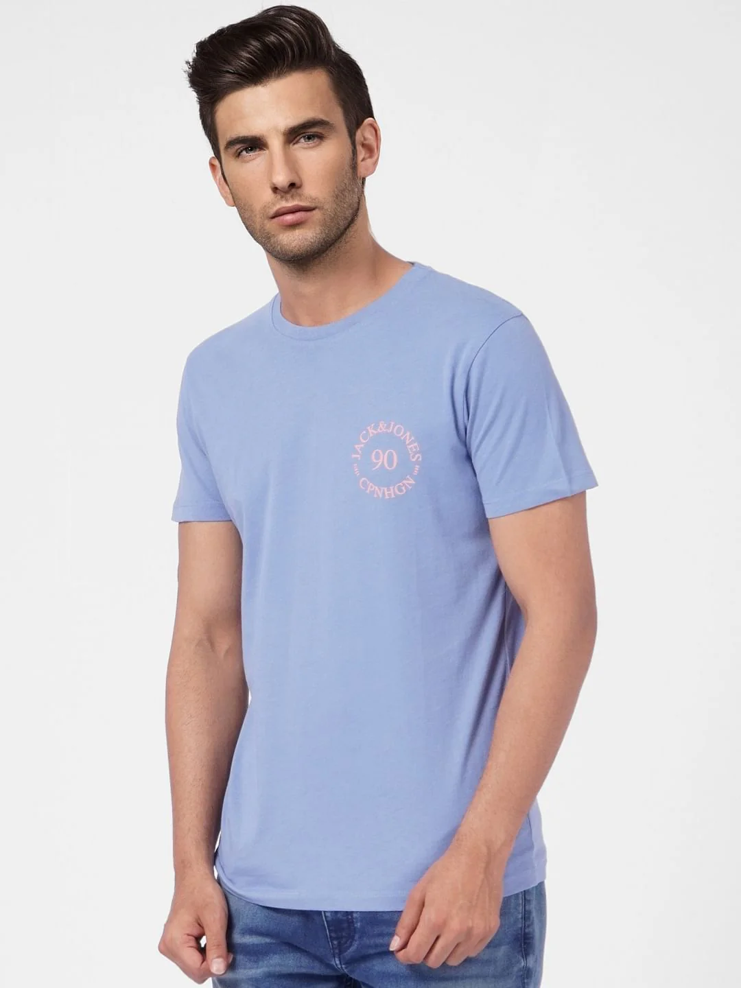 Blue Crew Neck T-shirt - Image 2