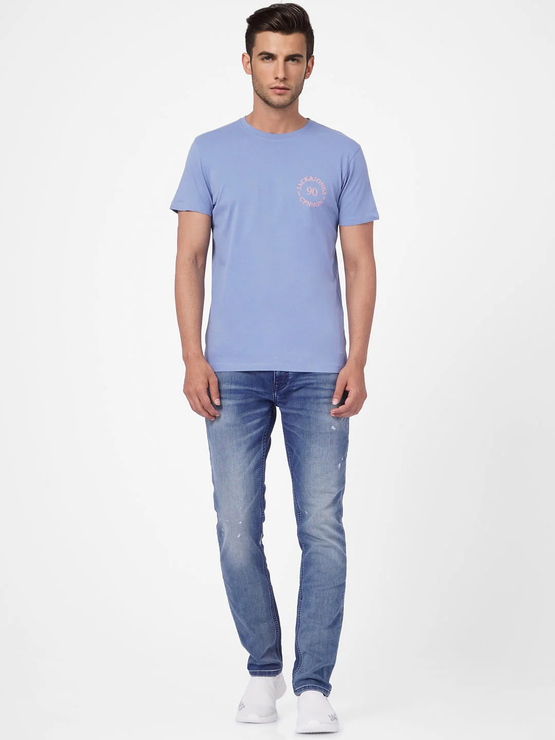 Blue Crew Neck T-shirt - Image 6