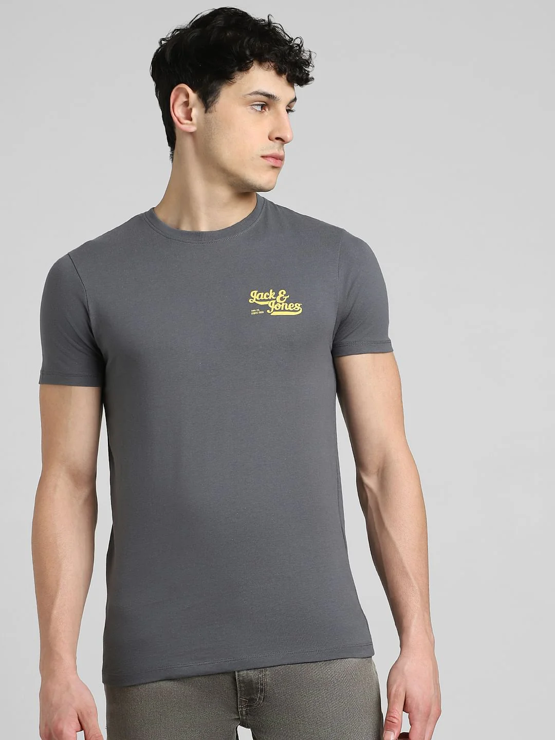 Grey Crew Neck T-shirt - Image 2