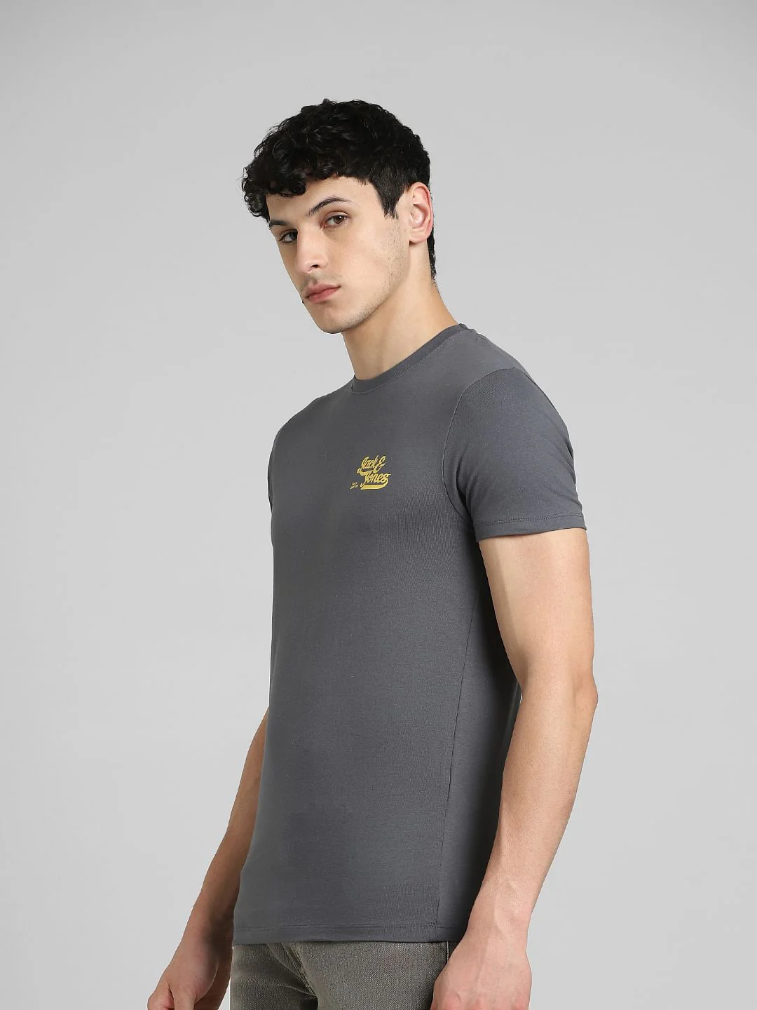Grey Crew Neck T-shirt - Image 3