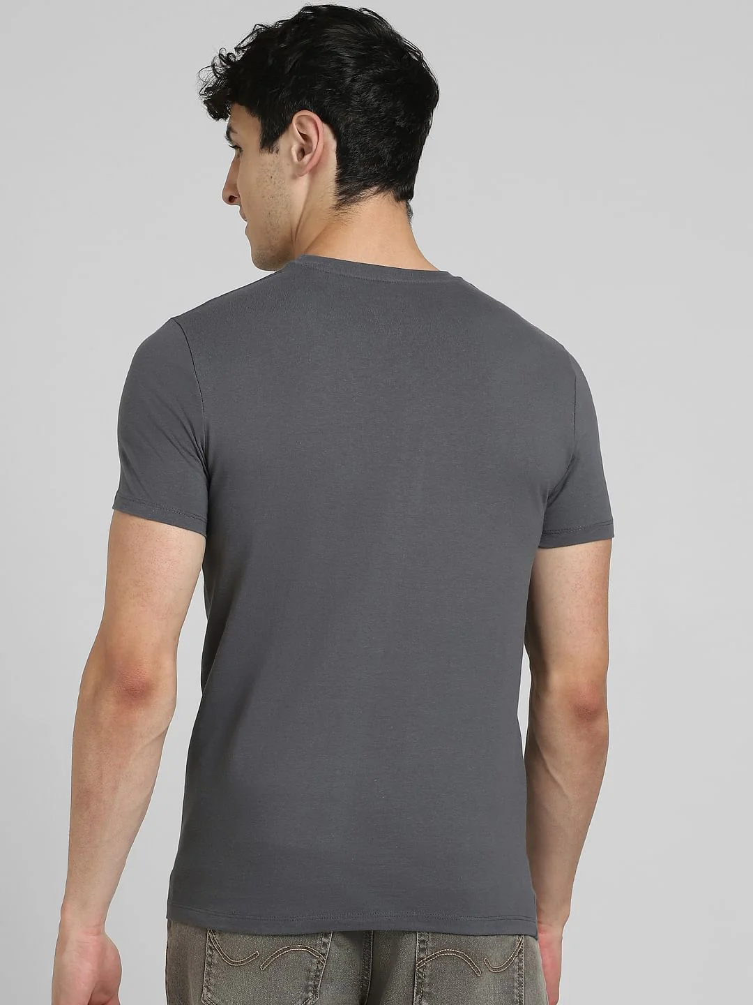 Grey Crew Neck T-shirt - Image 4