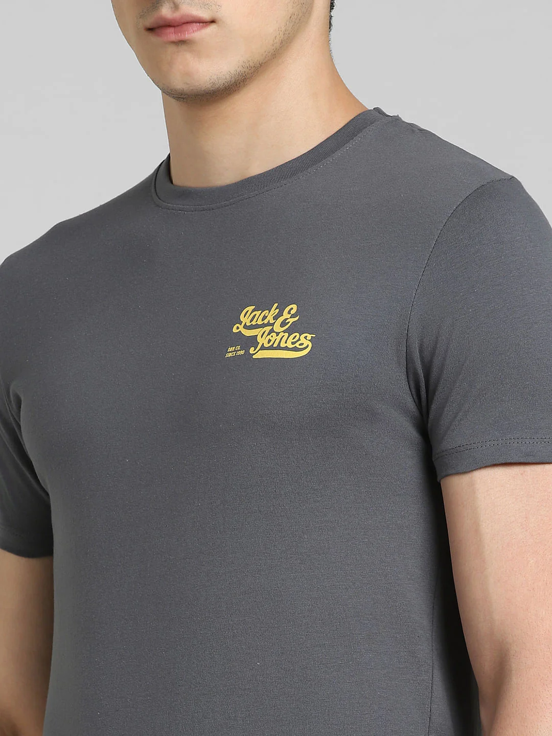 Grey Crew Neck T-shirt - Image 5