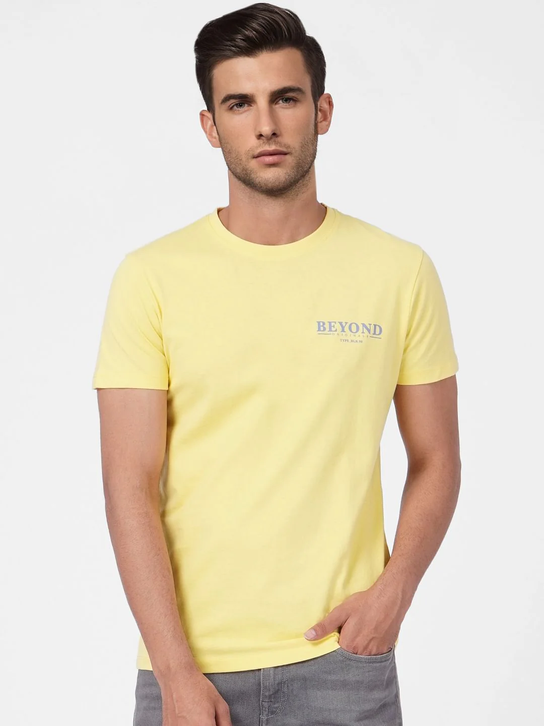 Yellow Crew Neck T-shirt - Image 2