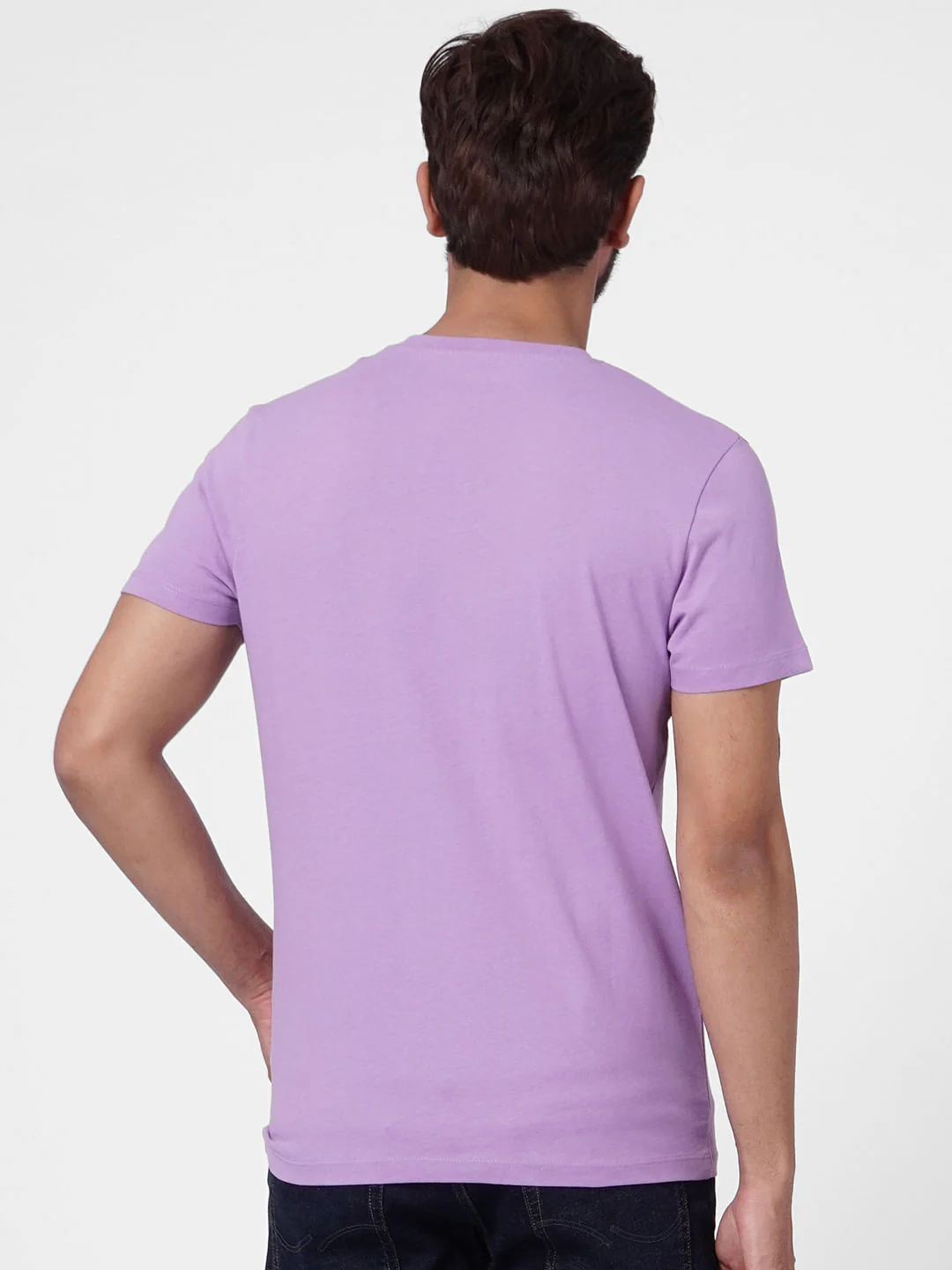 Purple Logo Print Crew Neck T-shirt - Image 4